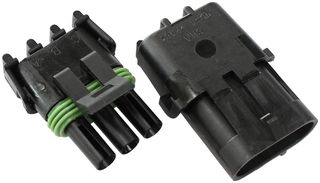 Weatherpack Connector - 3 Pin Connector Suit 18-20 AWG To 14-16 AWG Wire