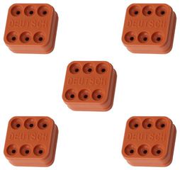 Replacement WeatherTight Wire Seal - Suit 6 Pin Connector With 14 AWG Wire, 5-Pack