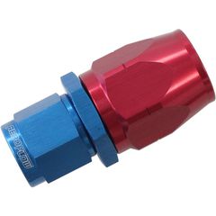 550 Series Cutter Style One Piece Straight Stepped Hose End -6AN to -8 Hose - Blue/Red Finish