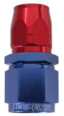 550 Series Cutter Style One Piece Straight Stepped Hose End -10AN to -12 Hose - Blue/Red Finish