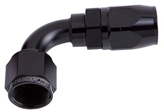 500 Series Cutter Swivel 90° Hose End -16AN - Black Finish