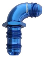 90° Full Flow AN Bulkhead -4AN - Blue Finish