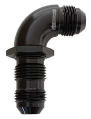 90° Full Flow AN Bulkhead -10AN - Black Finish