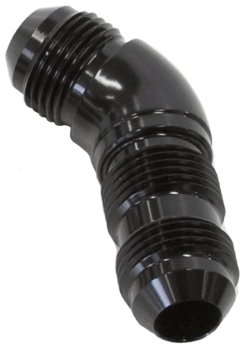 45° Full Flow AN Bulkhead -4AN - Black Finish
