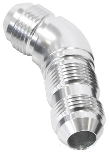 45° Full Flow AN Bulkhead -6AN - Silver Finish