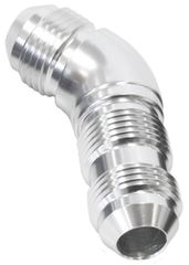 45° Full Flow AN Bulkhead -6AN - Silver Finish