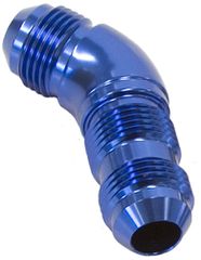 45° Full Flow AN Bulkhead -8AN - Blue Finish