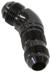 45° Full Flow AN Bulkhead -8AN - Black Finish