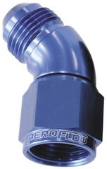 45° Full Flow Female/Male Flare Swivel -10AN - Blue
