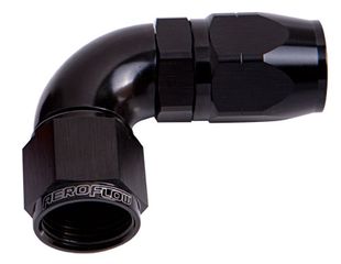 550 Series Cutter One-Piece Full Flow Swivel 90° Hose End -10AN - Black Finish