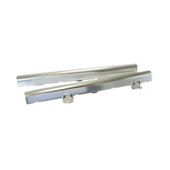 GM LS1 Billet EFI Fuel Rails - Silver Suit 14mm Full Length Fuel Injectors, -8ORB Ports