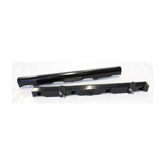 GM LS2, LS3 Billet EFI Fuel Rails - Black Suit 14mm Short Length Fuel Injectors, -8ORB Ports