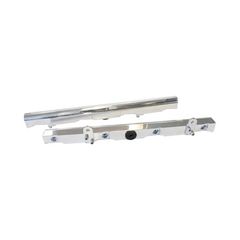 GM LS2, LS3 Billet EFI Fuel Rails - Polished Suit 14mm Short Length Fuel Injectors, -8ORB Ports
