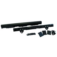 GM LS7 Billet EFI Fuel Rails - Black Suit 14mm Short Length and 3/4" Length Fuel Injectors, -8ORB Ports