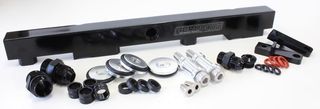 Nissan S13 SR20 Billet EFI Fuel Rail - Black Suit 14mm Full Length Fuel Injectors, -8ORB Ports