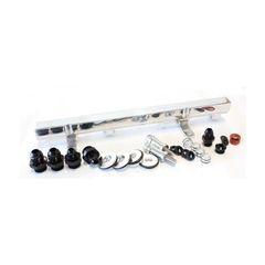 Nissan S13 SR20 Billet EFI Fuel Rail - Polished Suit 14mm Full Length Fuel Injectors, -8ORB Ports