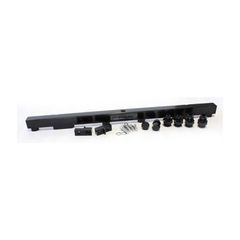 Nissan RB26 Billet EFI Fuel Rail - Black Suit 14mm Full Length Fuel Injectors, -8ORB Ports