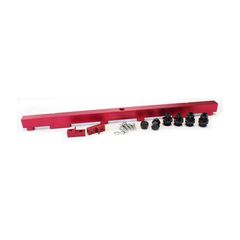 Nissan RB26 Billet EFI Fuel Rail - Red Suit 14mm Full Length Fuel Injectors, -8ORB Ports