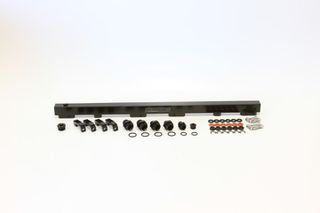 Nissan RB30 Billet EFI Fuel Rail - Black Suit 14mm Full Length Fuel Injectors, -8ORB Ports