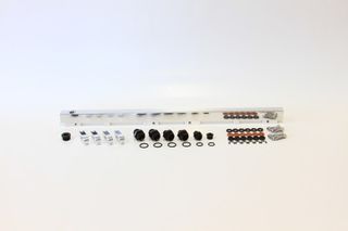 Nissan RB30 Billet EFI Fuel Rail - Polished Suit 14mm Full Length Fuel Injectors, -8ORB Ports