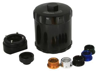 Spin On Reusable Billet Oil Filter - Black - Suits 3/4" and 13/16" Threads