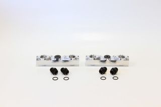 Subaru EJ20, EJ25 Side Feed Billet EFI Fuel Rails - Polished Suit Standard Fuel Injectors, -8ORB Ports