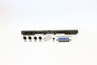 Toyota 2JZ Non-VVTI Billet EFI Fuel Rail - Black Suit 14mm Full Length Fuel Injectors, -8ORB Ports