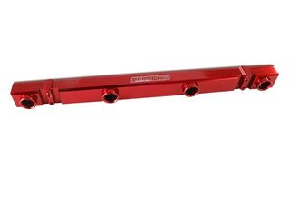 Mitsubishi Evolution 4-9 4G63 Billet EFI Fuel Rails - Red Suit 14mm Full Length Fuel Injectors, -8ORB Ports