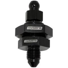 -3AN Bleed Nipple Bulkhead Fitting - Black Finish