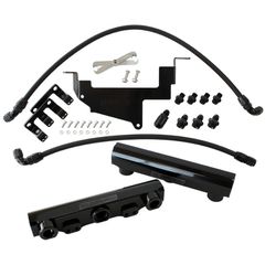 Subaru, Toyota, Scion FA20 Billet EFI Fuel Rail Kit - Black Suit Standard Fuel Injectors, -8ORB Ports
