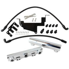 Subaru, Toyota, Scion FA20 Billet EFI Fuel Rail Kit - Polished Suit Standard Fuel Injectors, -8ORB Ports