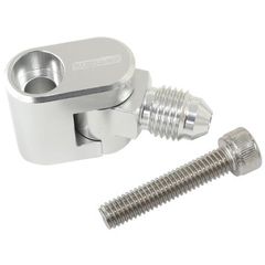 Single Swivel Water Cross-Over Adapter - Silver - Suit GM LS Series Engines with -4AN Swivel Male End