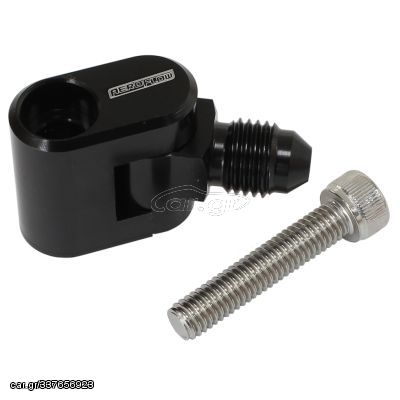 Single Swivel Water Cross-Over Adapter - Black - Suit GM LS Series Engines with -4AN Swivel Male End