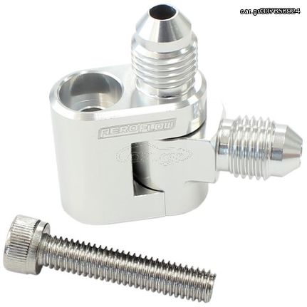 Dual Swivel Water Cross-Over Adapter - Silver - Suit GM LS Series Engines with 2 x -4AN Male Ends