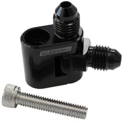 Dual Swivel Water Cross-Over Adapter - Black - Suit GM LS Series Engines with 2 x -4AN Male Ends