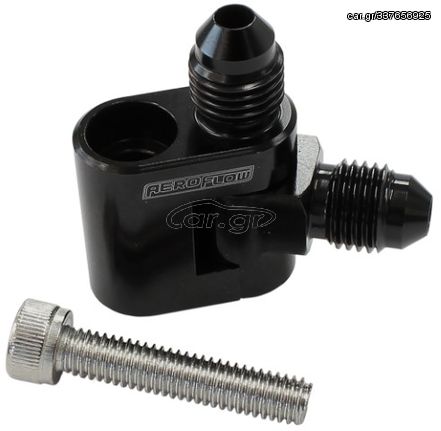 Dual Swivel Water Cross-Over Adapter - Black - Suit GM LS Series Engines with 2 x -4AN Male Ends