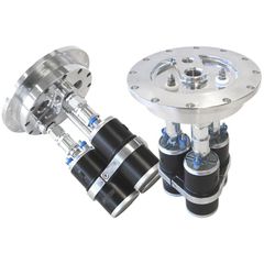 Billet Triple Fuel Pump Hanger - Polished - Suits Aeroflow or Bosch style pumps, 8" cut-out required