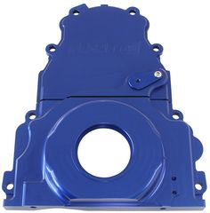 2-Piece Billet Aluminium Timing Cover - Blue Finish - Suit GM LS Series