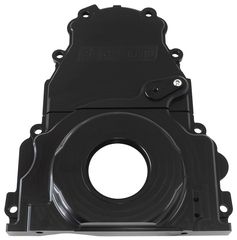 2-Piece Billet Aluminium Timing Cover - Black Finish - Suit GM LS Series