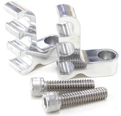Ignition Lead Separator - Polished - Holds x3 Leads, Mounts To Valve Covers1/4" Bolt