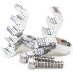 Ignition Lead Separator - Polished - Holds x4 Leads, Mounts To Valve Covers1/4" Bolt