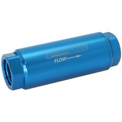 40 Micron Pro Filter with -12AN ORB Ports - Blue Finish. 5-1/2" x 2"