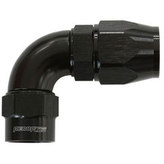 Kryptalon One Piece Full Flow Swivel 90° Hose End -6AN - Black Finish