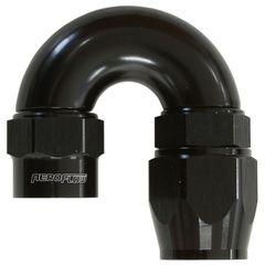 Kryptalon One Piece Full Flow Swivel 180° Hose End -8AN - Black Finish