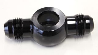 Alloy Double Ended AN Banjo - 12mm (1/2") to -6AN, Black Finish