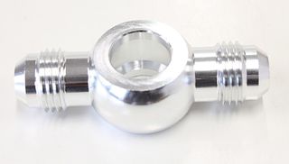Alloy Double Ended AN Banjo - 12mm (1/2") to -6AN, Silver Finish