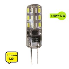 Λάμπα Led G4 1.5w 12 volt 120 Lum. Σιλικόνης Λευκό Φώς 6000Κ 147-84608