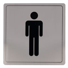 ΠΙΝΑΚΙΔΑ ΑΥΤΟΚΟΛΛΗΤΗ INOX 14Χ14cm WC ΑΝΔΡΩΝ AMIG 8236