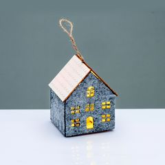 FELT HOUSE WOODEN ROOF ΓΚΡΙ 1 MINI LED ΔΙΑΚ ΘΕΡΜΟ ΛΑΜΠ ΜΠΑΤ 3*AG10 (ΣΥΜΠΕΡΙΛΑΜΒΑΝΕΤΑΙ) 8*8*9,6cm ACA X06119257