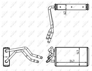 Εναλλάκτης θερμότητας εσωτερικού χώρου FORD TRANSIT 2.0D-2.4D 01.00-05.06